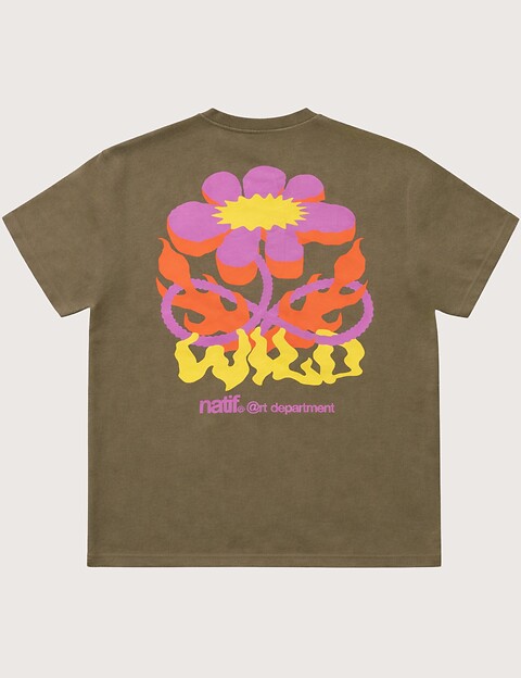 T-Shirt Unisexe Wild Flower Marron